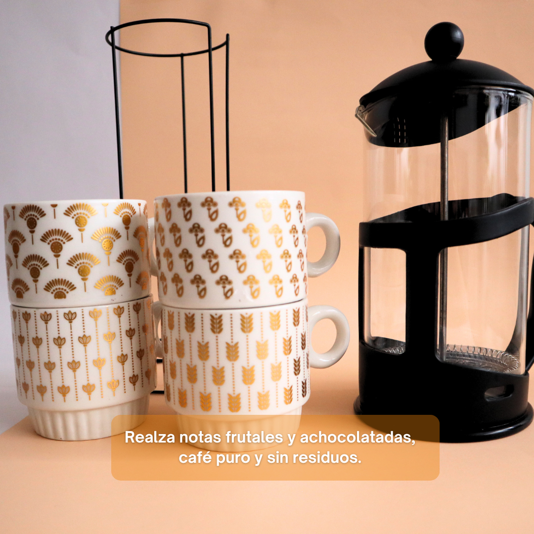 Kit prensa 1000 ML + Set de 4 tazas
