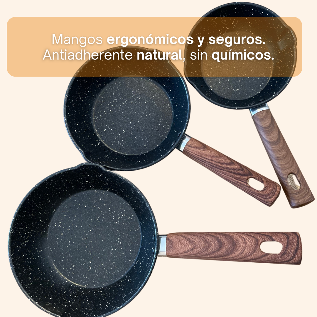 Set de 3 sartenes