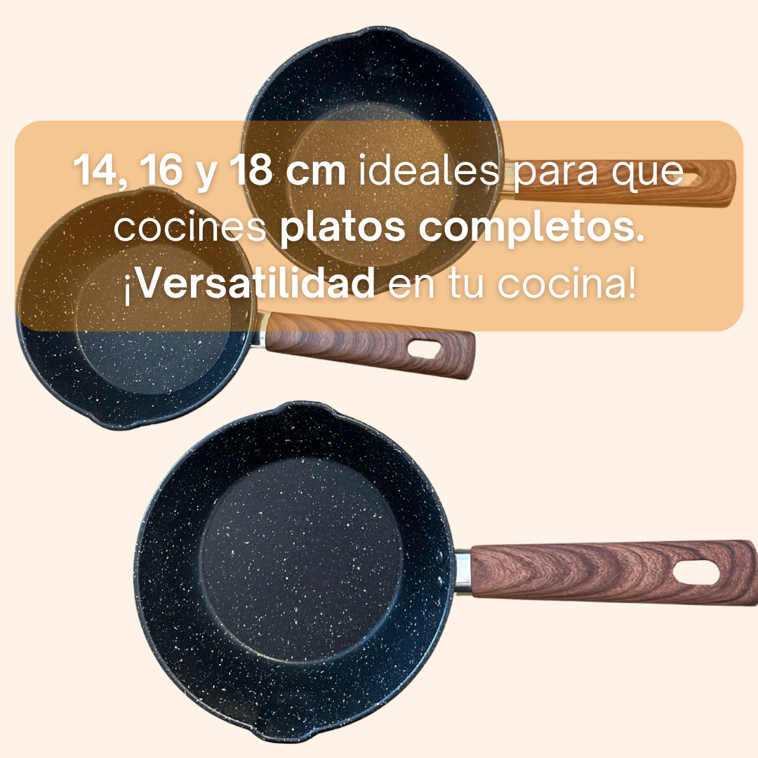 Set de 3 sartenes