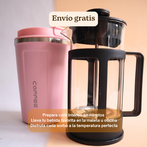 Kit Prensa Francesa 350ML + Vaso térmico