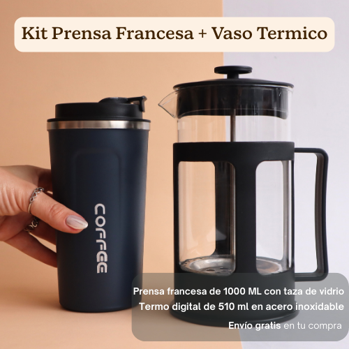 Kit prensa francesa 1000 + vaso termico