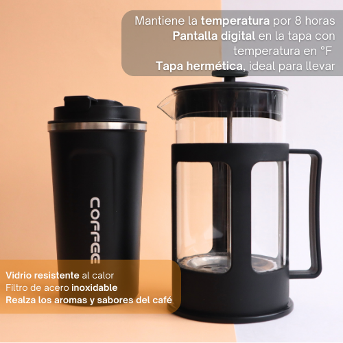 Kit prensa francesa 1000 + vaso termico
